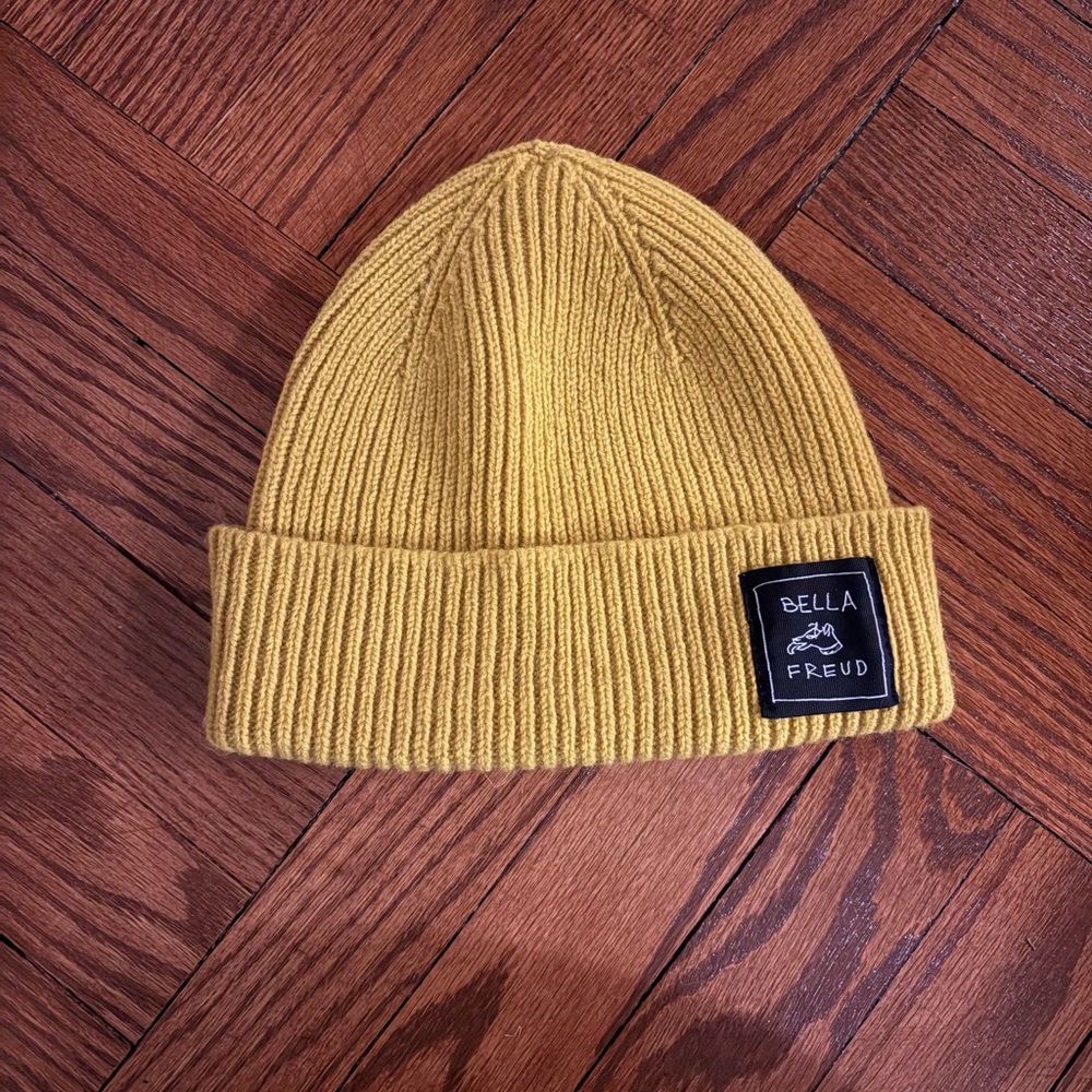 Brand New - Bella Freud Yellow Knit Beanie